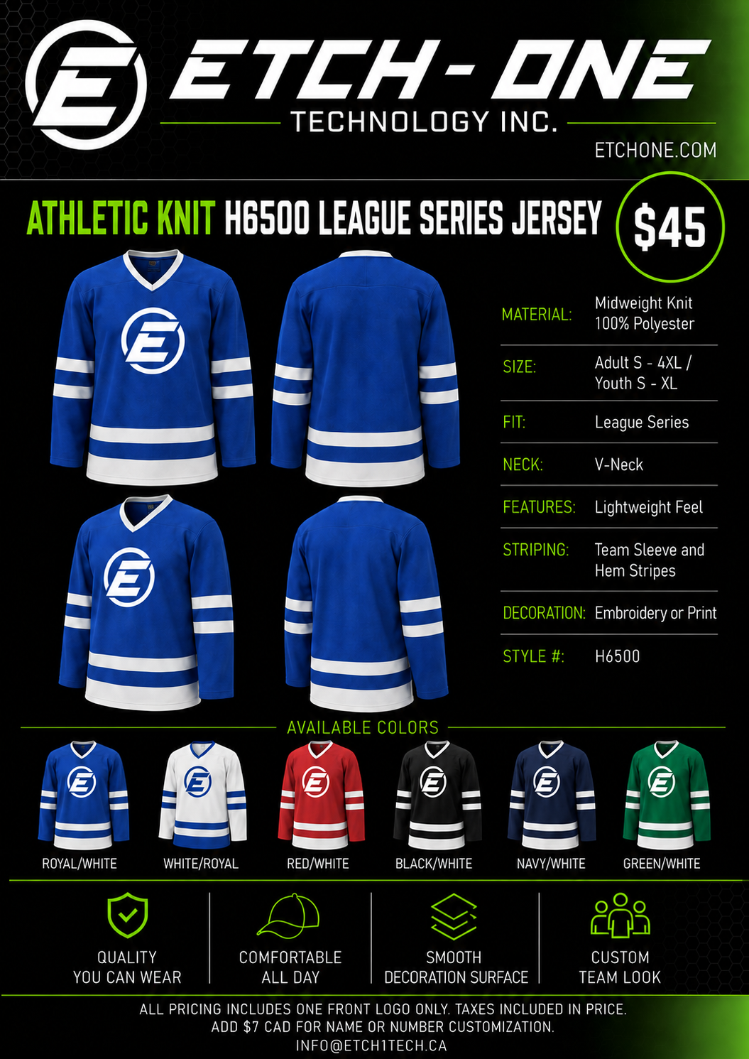 Athletic Knit H6500 League Series Jersey flyer