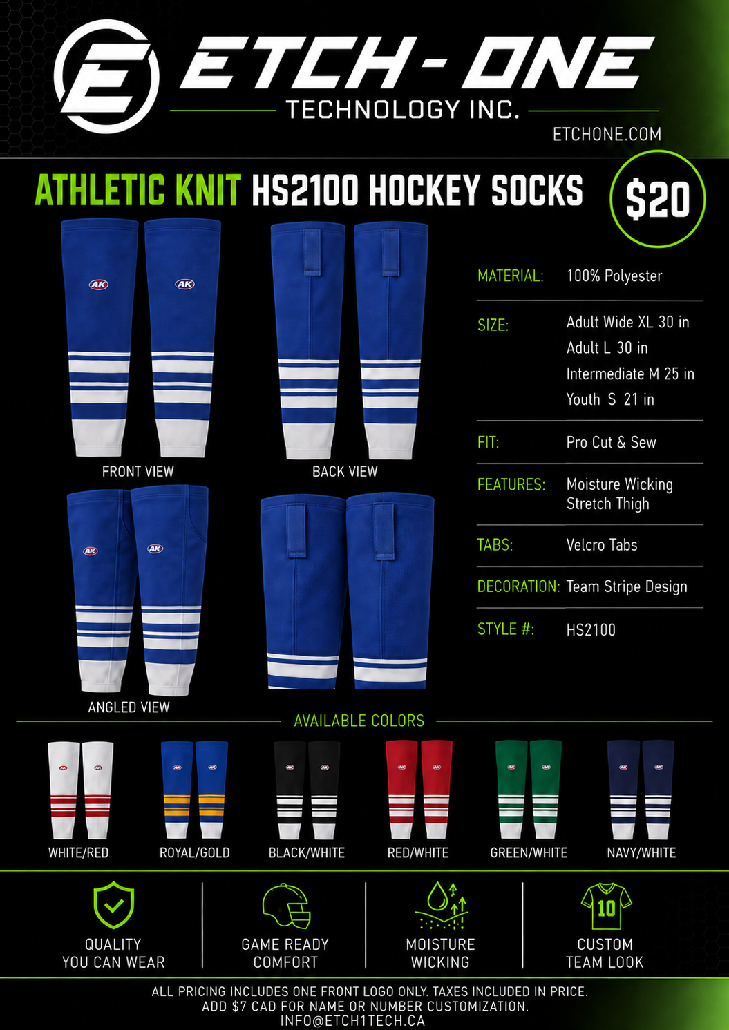 Athletic Knit HS2100 Hockey Socks flyer
