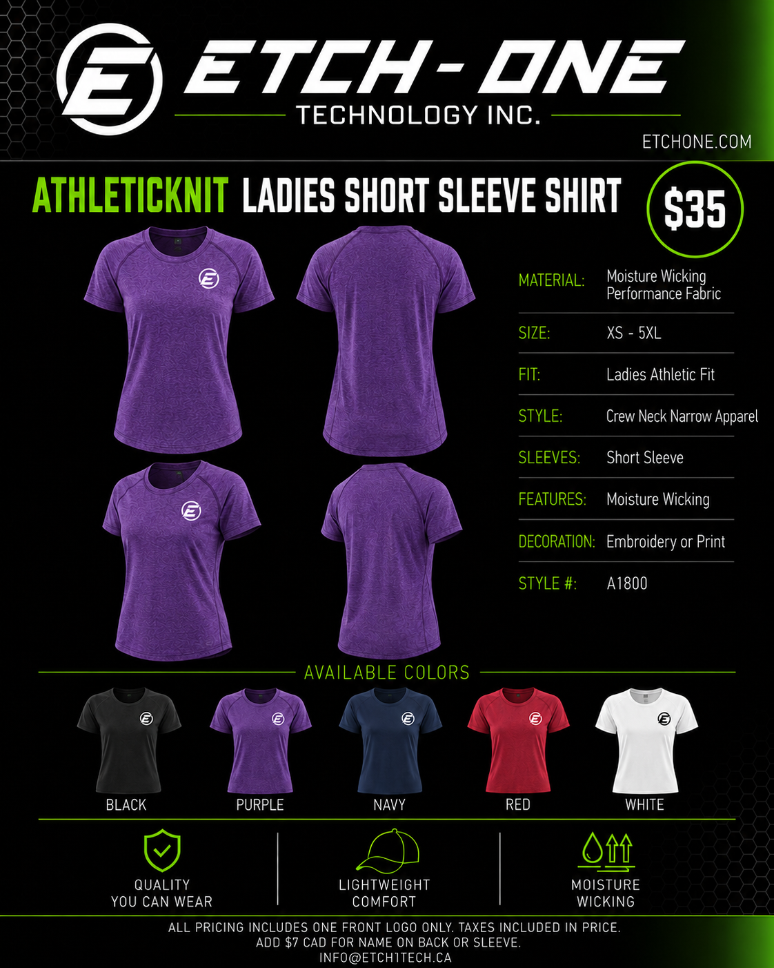 Athletic Knit Ladies Short Sleeve Shirt flyer