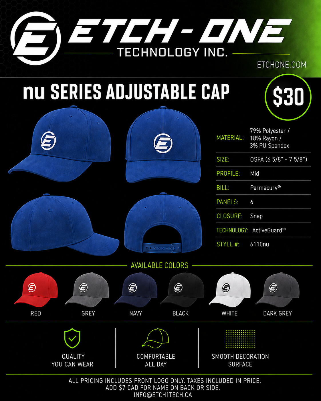 Flexfit 110® Mesh Cap custom embroidery flyer