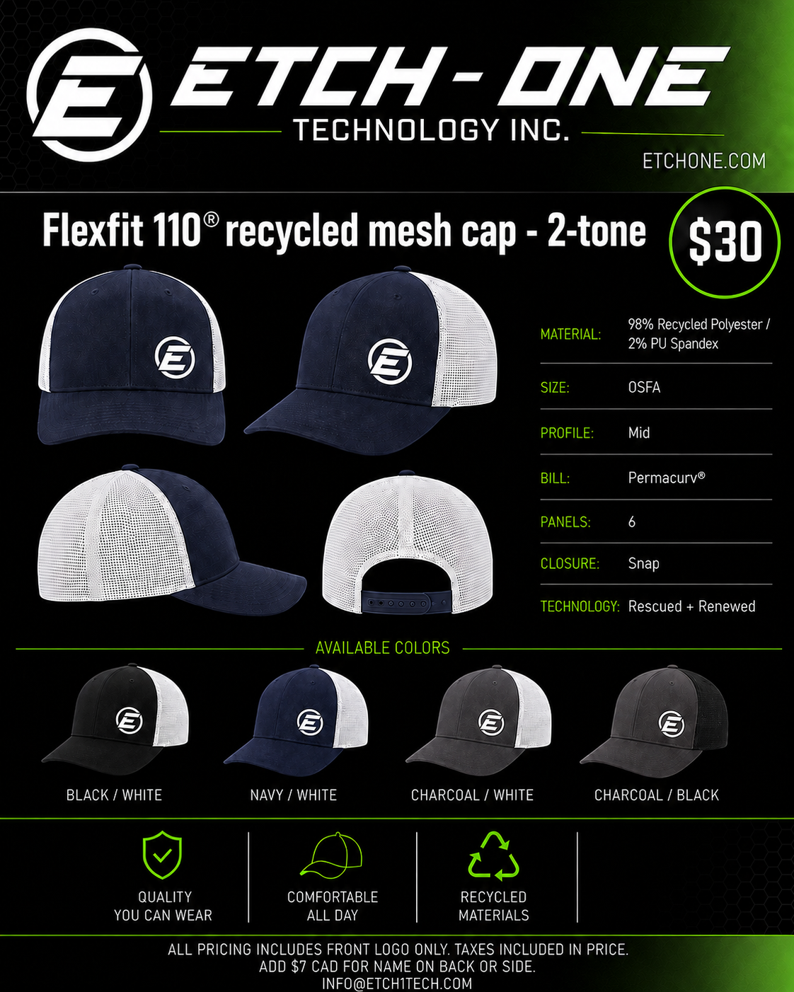 Flexfit 110® Mesh Realtree® Camo Cap custom embroidery flyer