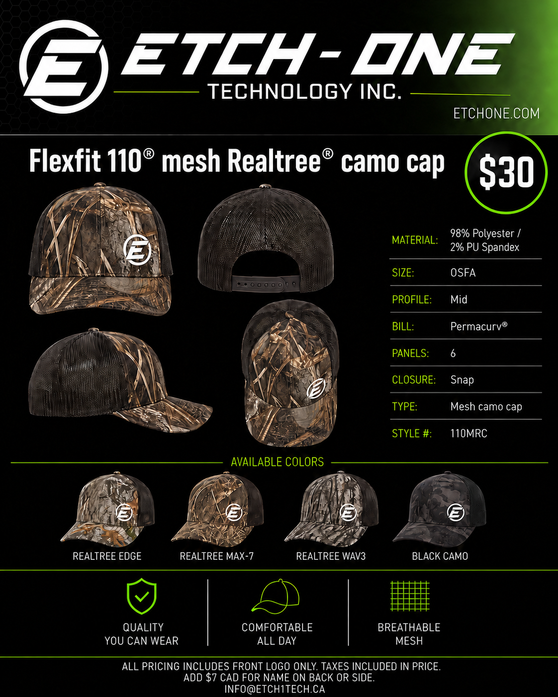 Flexfit 110® Recycled Mesh Cap – 2-Tone custom embroidery flyer