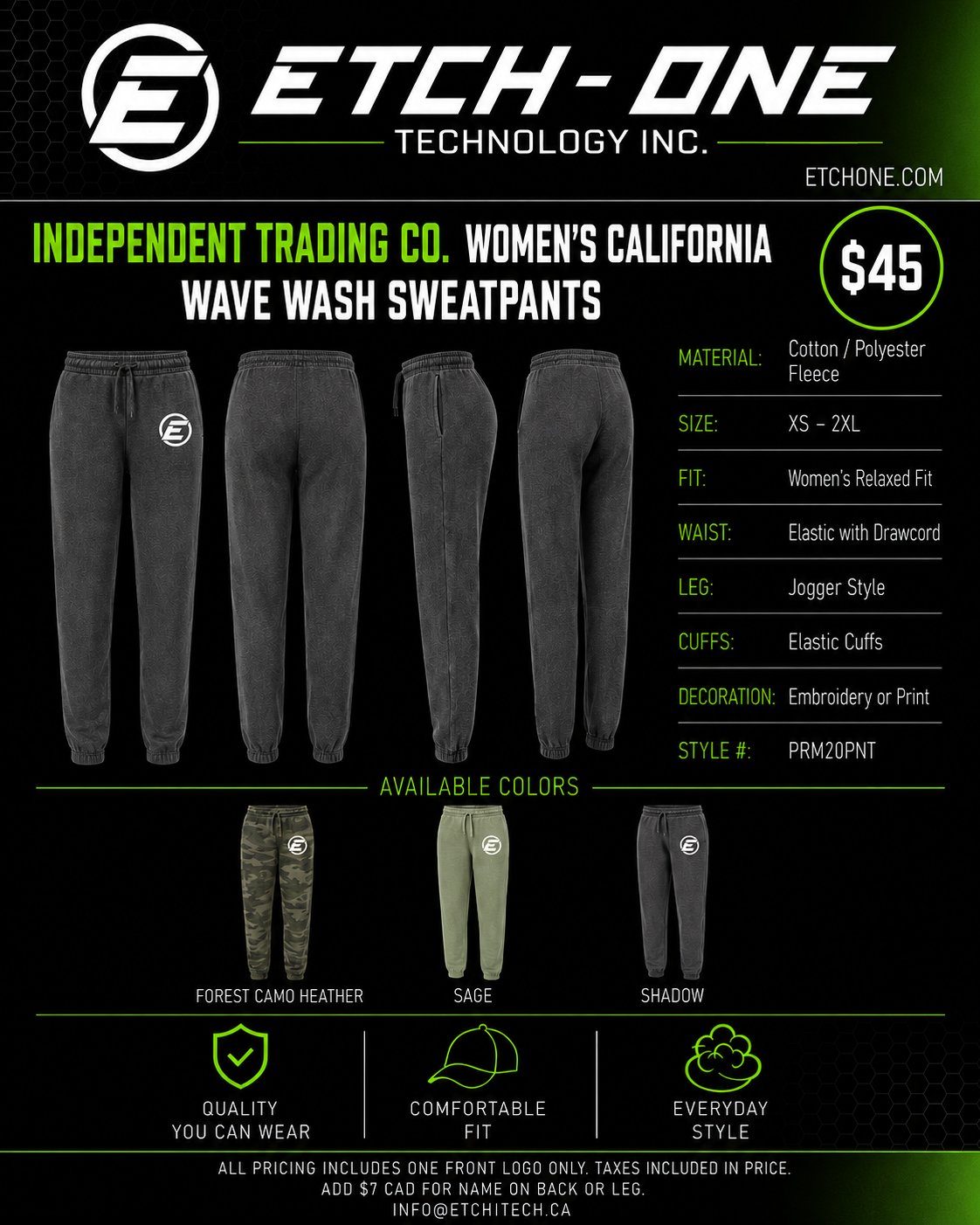 Independent Trading Co. Women's Wave Wash Sweatpants flyer